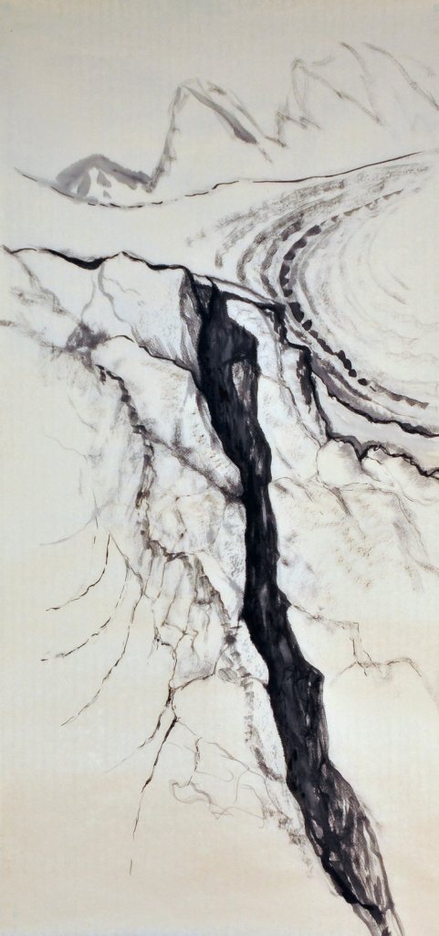 D04 Berglandschaft III,PinselZ,90x46,2004