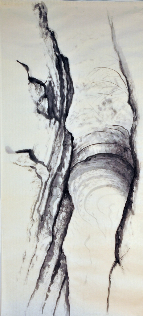 D04 Berglandschaft IV,PinselZ,90x46,2004