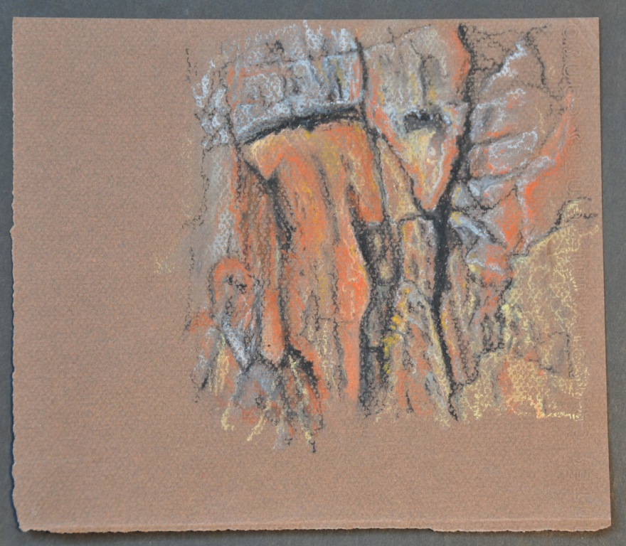 DKreta, Felsstudie - Pastell, 20 x 23 cm, 1994